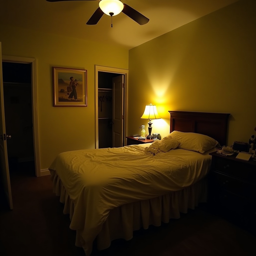 Camera fotografata con tecnica amatoriale prima del corso